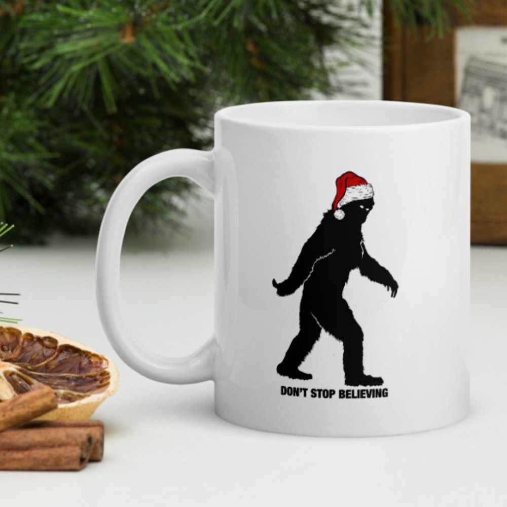 Christmas Sasquatch Big Foot Mug, Funny Mug, Gift - Picture 2 of 4